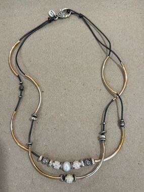 Lizzy James Freshwater Pearl Leather Wrap Bracelet or Necklace
